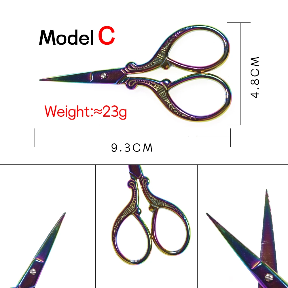 Bimoo 4 modelos 1 pieza tijeras para atar moscas de carburo de acero inoxidable hojas rectas dentadas tijeras herramientas para atar - imagen 4