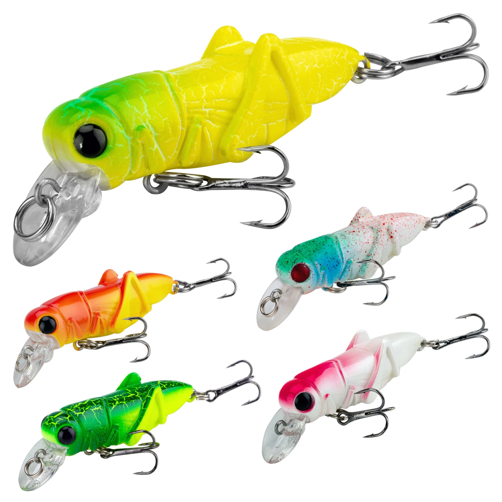 1 Uds. Señuelo de pececillo que se hunde Wobbler ojos 3D Señuelos de pesca 45mm 4g Mini cebo duro Artificial Crankbait flotante Jerkbait