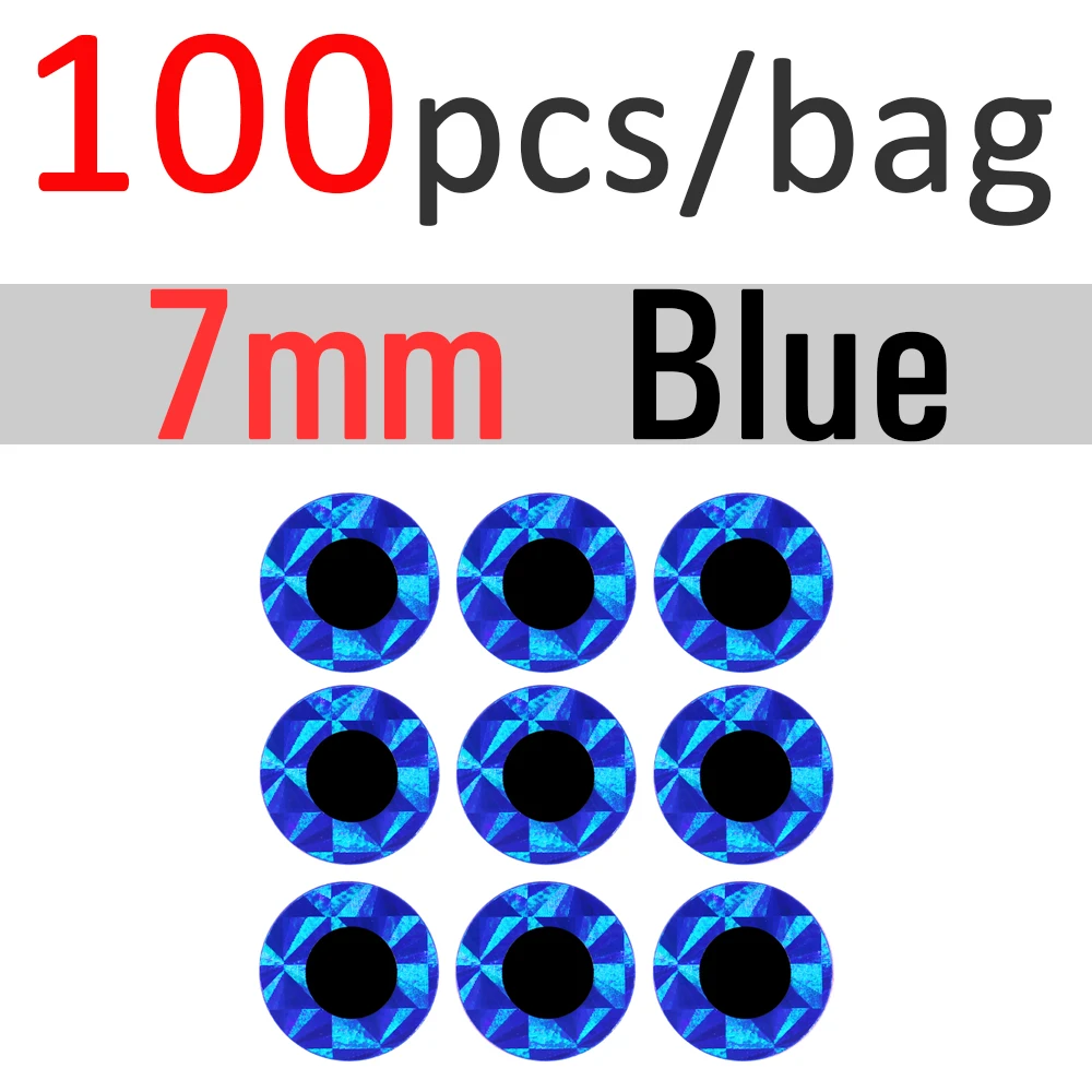 7mm Blue 100pcs