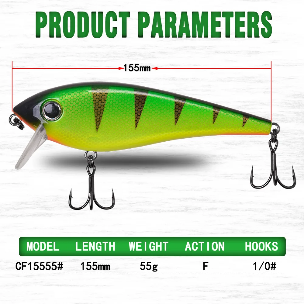 Señuelo Topwater Wobbler CF 155mm 55g – Flotante para lucio - imagen 2