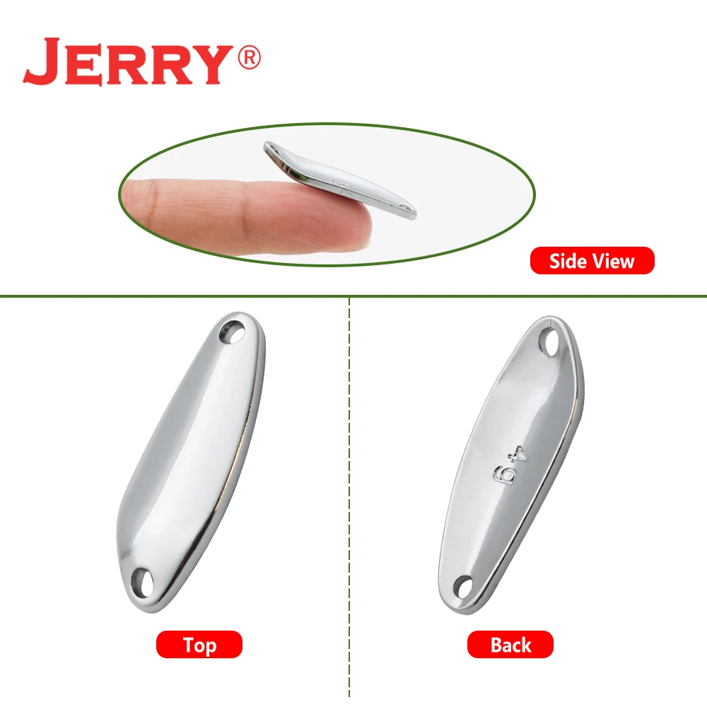 Jerry Chess-señuelos de trucha sin pintar, señuelos de cuchara, perca, lubina, brillo Artificial, Señuelos de Pesca, lago, río, río, depósito, estanque, cebos de Metal - imagen 3