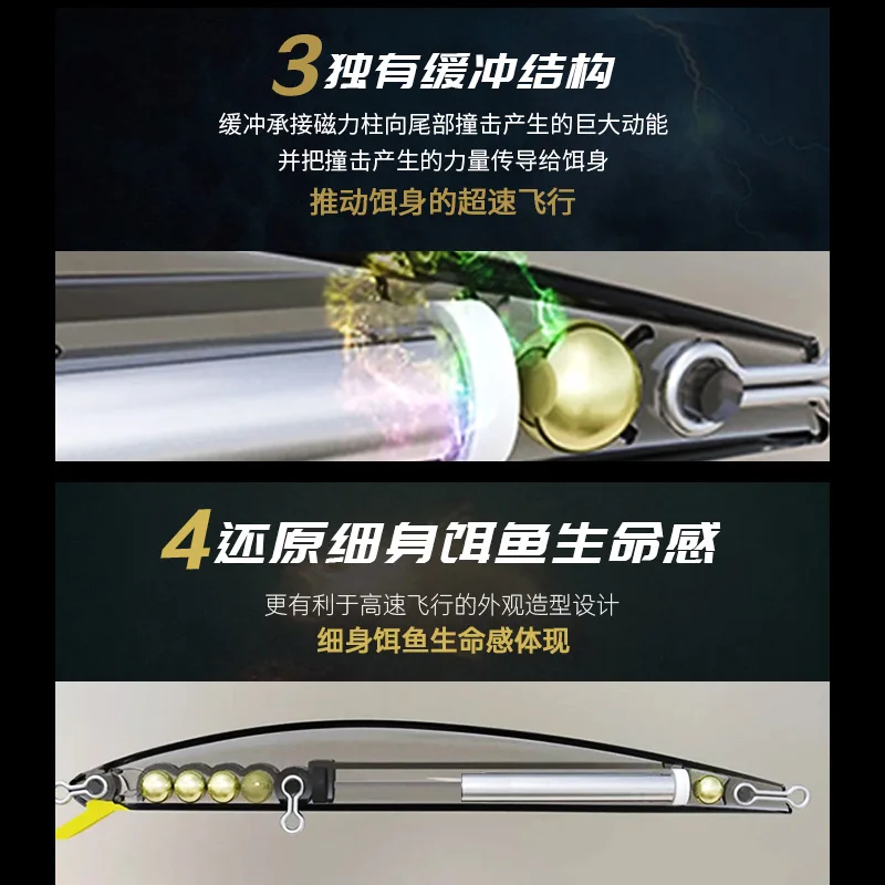 Lurefans-señuelo de pesca de A8S-2 y 80mm, anzuelo de capa fija que se hunde, 6,9g/7g, sistema magnético de tiro largo, Wobbler duro, cebo falso - imagen 5