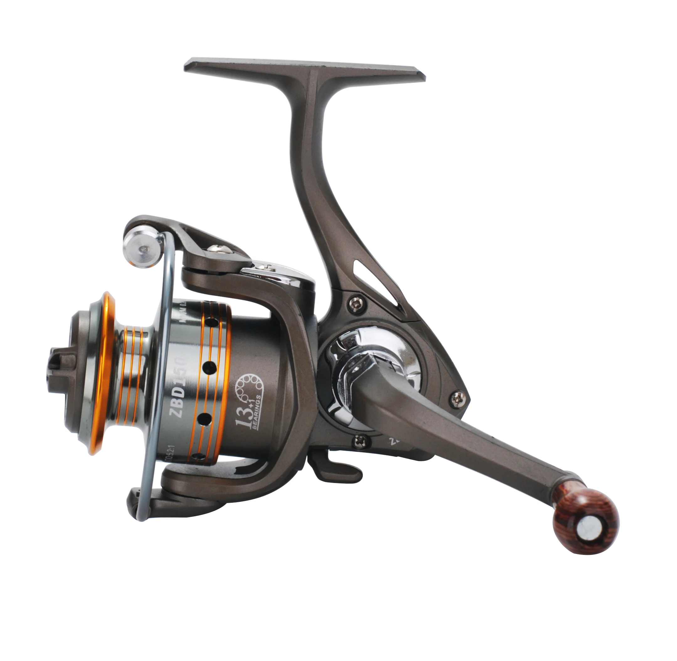Pesca de lagarto 6 rodamientos Mini en palma relación 5,2: 1 Nylon 66 + Material de fibra de vidrio Mini pesca en hielo, carrete de pesca en roca y señuelo