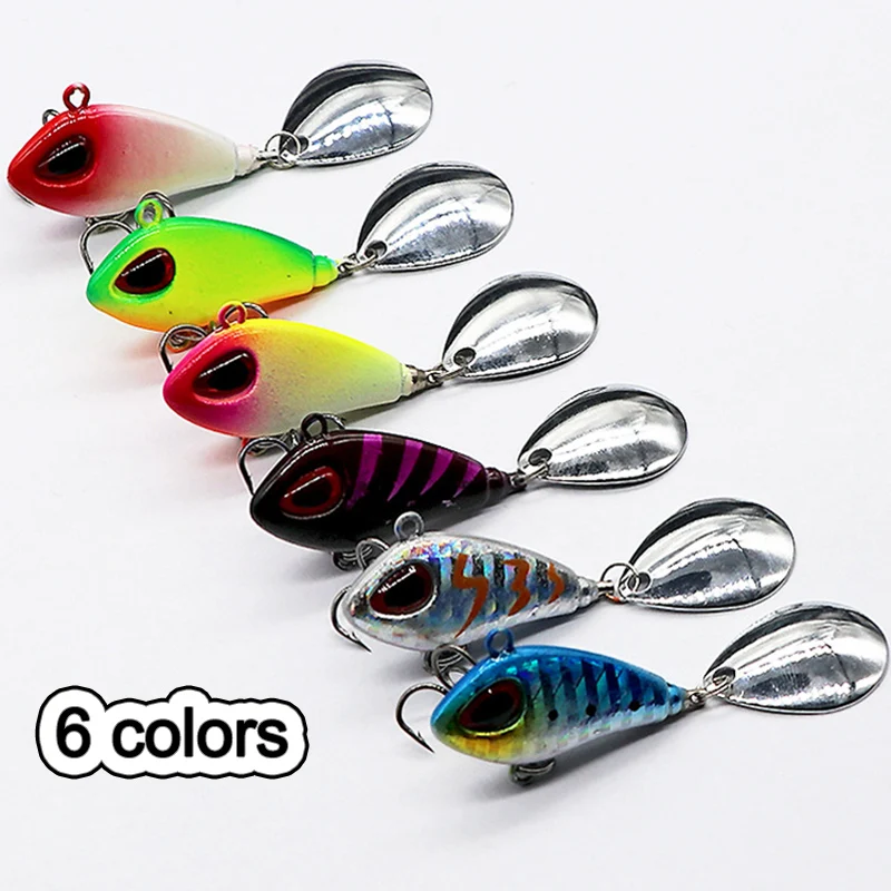 1 unidad 6g/9g/16g/21g nuevo Metal Mini VIB cuchara Spin lentejuelas señuelo aparejos Pin cebo duro Crankbait vibración Spinner hundimiento pesca - imagen 5