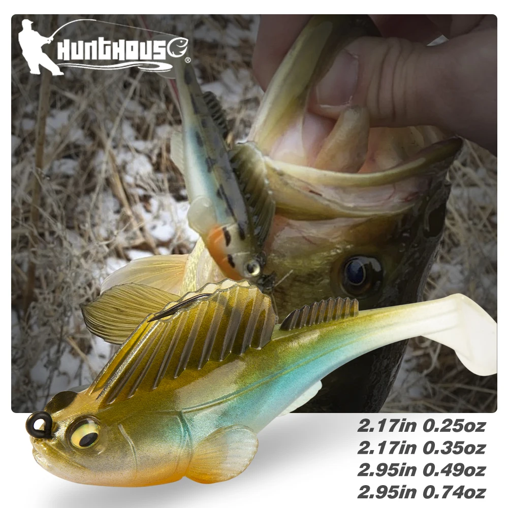 Señuelo Hunthouse Swimbait - Vista principal del swimbait con cola de paleta