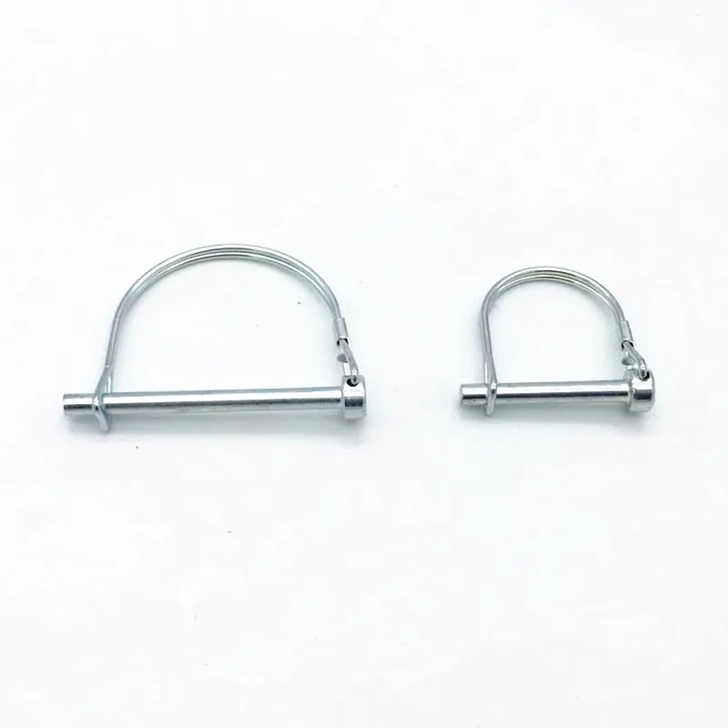 Pasador de resorte de acero al carbono PTO, pasador de bloqueo de eje de alambre de arco redondo, acoplador de seguridad, retenedor, remolque agrícola, vagones - imagen 3