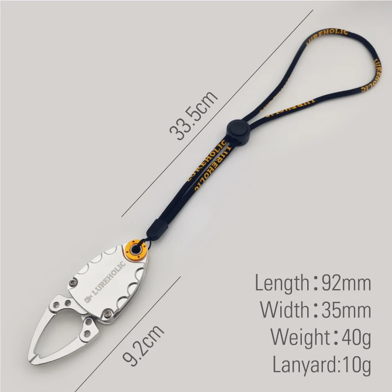 Lureholic-Mini agarre de labio de pescado de aleación de aluminio, agarre de pesca, alicates de Control, removedor de anzuelos, herramienta de aparejos de pesca con señuelo - imagen 3