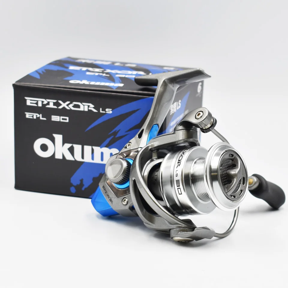 OKUMA-carrete de pesca giratorio EPIXOR LS PL, + 1RB 5BB, carrete Extra profundo/superficial, potencia de 5-12KG, cuerpo/Rotor de grafito resistente a la corrosión - imagen 5