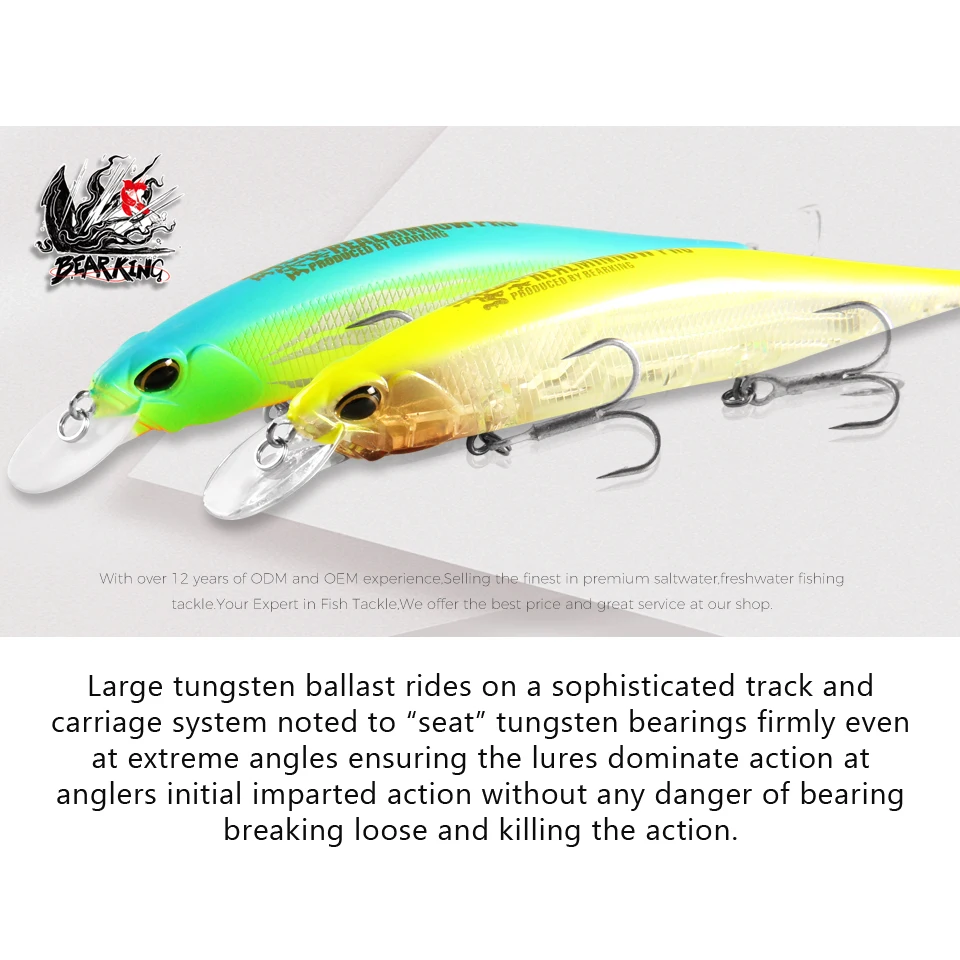 BEARKING 120mm 18g – Señuelo minnow cebo duro calada 1-1.8m - imagen 5