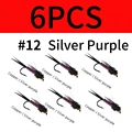 6pcs silverpurple