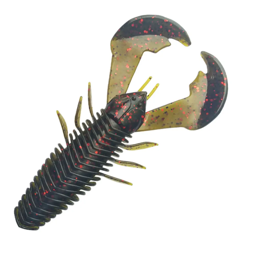 Señuelos blandos de silicona para pesca de camarones, anzuelos Wobblers, aparejos de lubina, 10cm, 10,4g, 3 unidades