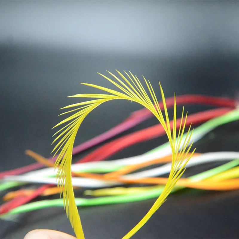 Combo de 10 colores de 100 piezas, materiales de atado de moscas de Biots de ganso a rayas, patrones de ninfa y piedra, tiras de pluma de ganso, envoltura de cuerpo de mosca - imagen 2