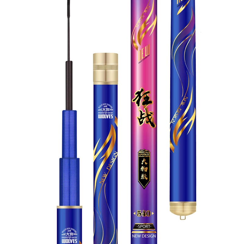 Olta De Pesca telescópica, caña De pescar superdura De fibra De carbono 46T, 12H, 6H, 3,6 m-8,1 m - imagen 3