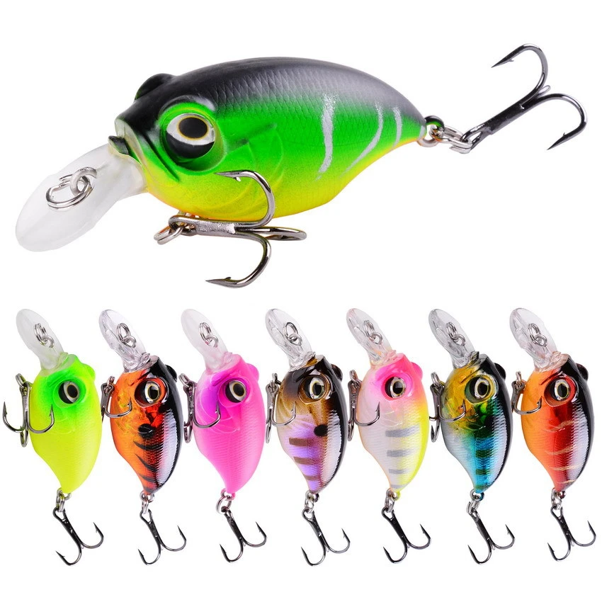 Señuelos de Pesca flotantes, 1 piezas, Wobblers, 6cm, 8,4g, cebo duro de plástico Artificial, pececillo, Lucio, carpa, aparejos de Pesca
