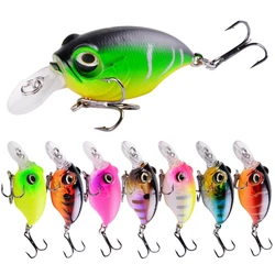 Señuelos de Pesca flotantes, 1 piezas, Wobblers, 6cm, 8,4g, cebo duro de plástico Artificial, pececillo, Lucio, carpa, aparejos de Pesca