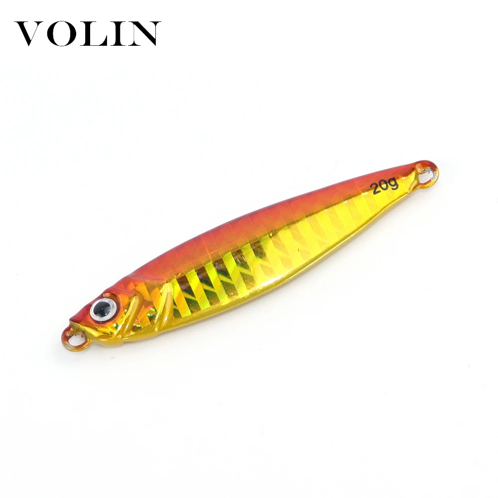 VOLIN-señuelo duro de Metal para pesca, plantilla de Metal para agua salada, 1 unidad, 10g, 15g, 20g, 30g - imagen 4