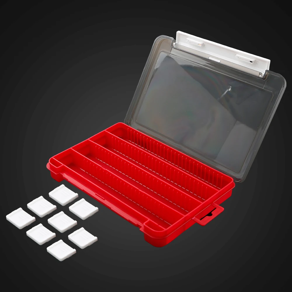 JOHNCOO-caja de aparejos de pesca, organizador de almacenamiento de aparejos con divisores extraíbles, función de protección solar, Marco más grueso, caja de señuelos - imagen 3