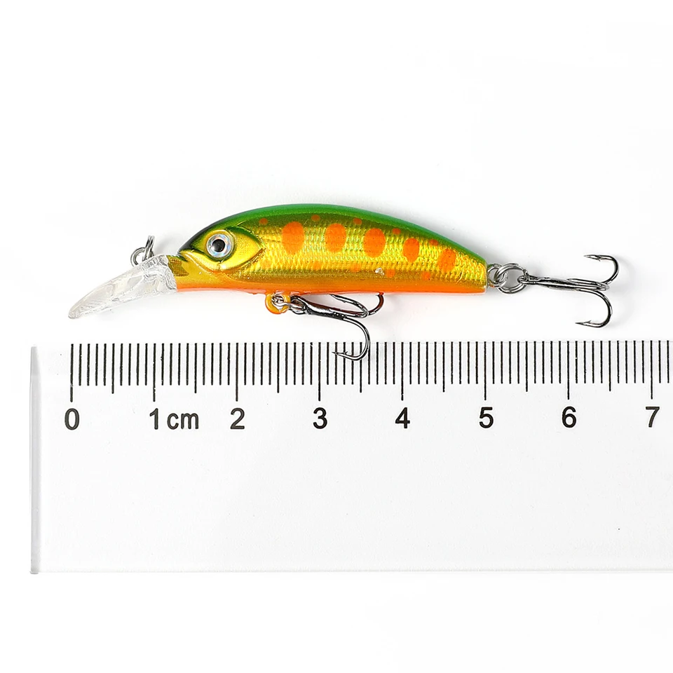 Mini señuelo de Pesca Minnow, 1 unidad, 37mm/3g, cebo duro Topwater Wobbler Artificial Crankbait, aparejos de Pesca de lubina a rayas