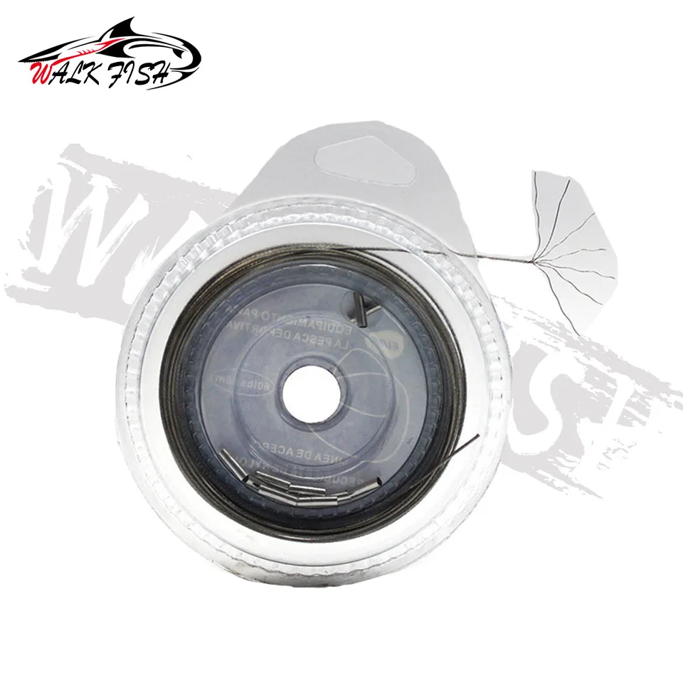 WALK FISH-alambre tejido de acero de 10m, 7 hebras, 10lb ~ 200lb, aparejos recubiertos de nailon anticorrosión, señuelos de Jigging, línea líder de pesca - imagen 2