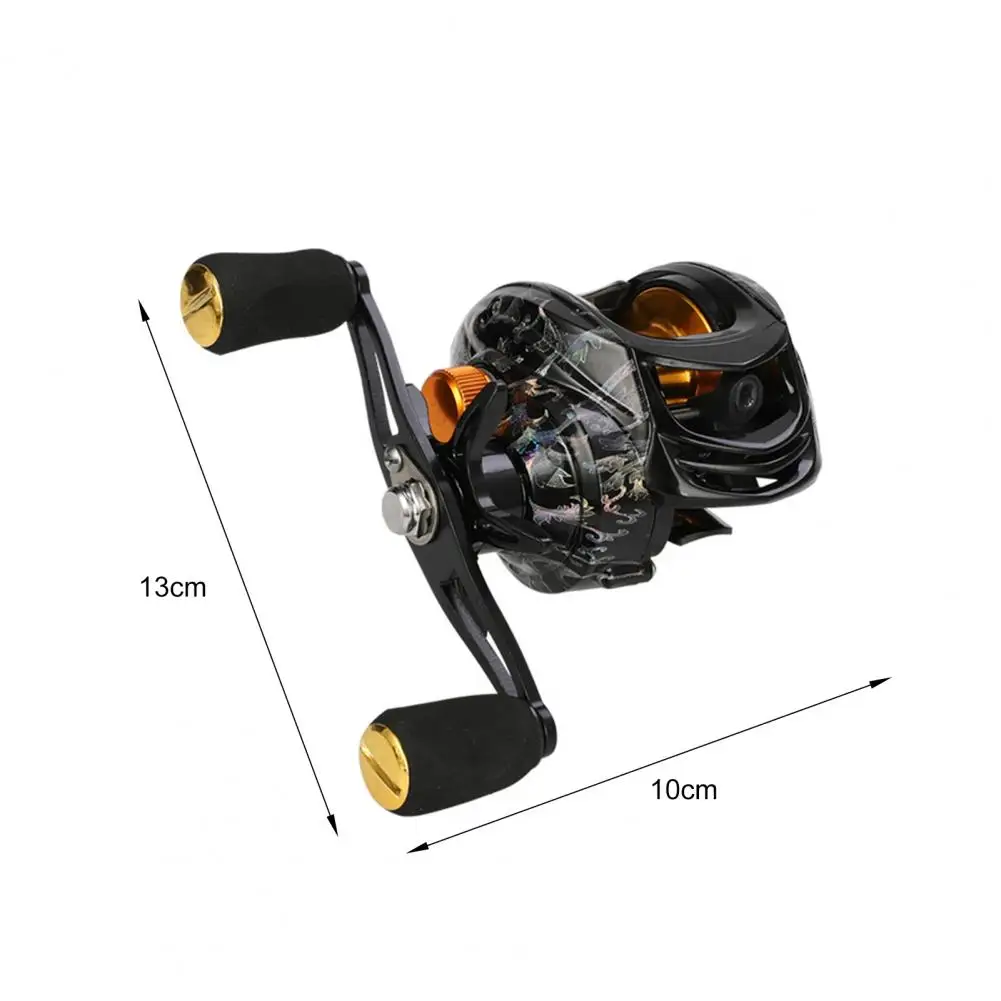 Carrete de pesca giratorio de Metal ajustable, alta dureza, Baitcaster de alta velocidad con 13 + 1 rodamientos de bolas para exteriores - imagen 4