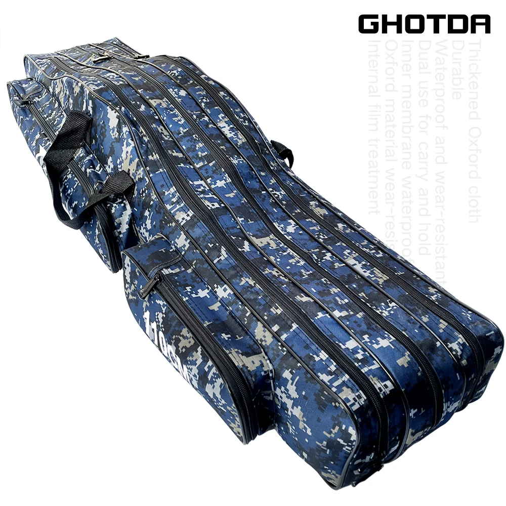 Bolsa para caña de pescar, bolsa de aparejos de pesca duradera de 2-3 capas, 110/120/130/150cm - imagen 2