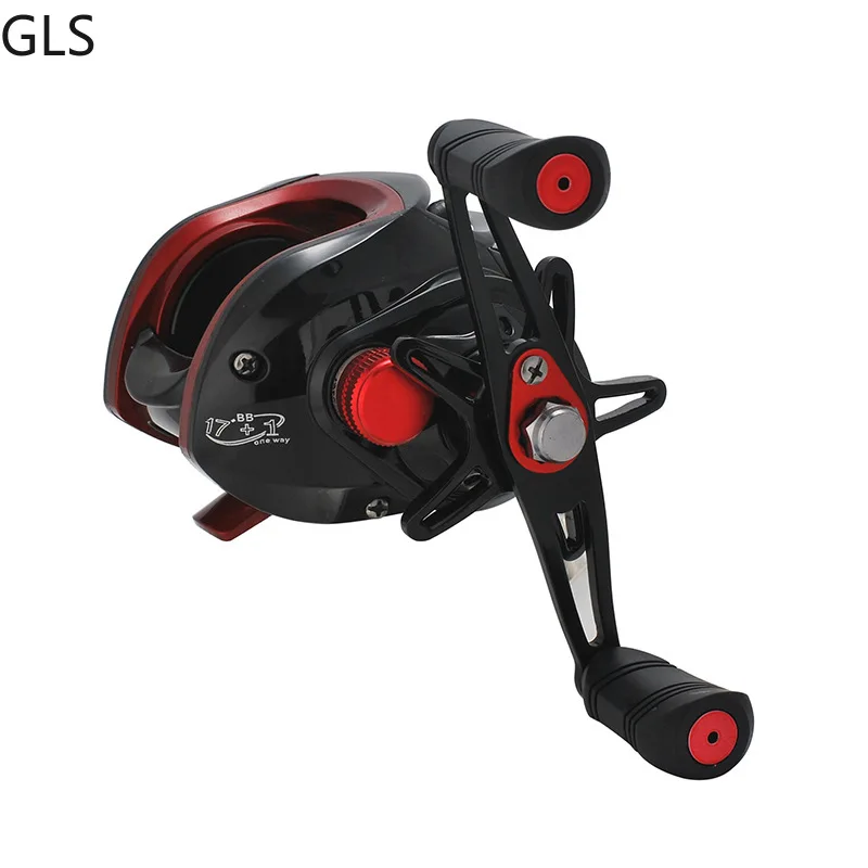 Carrete de Baitcasting para pesca de carpa, accesorio de alta velocidad con freno magnético, arrastre máximo de 8KG, 7,2: 1 17 + 1BB - imagen 2