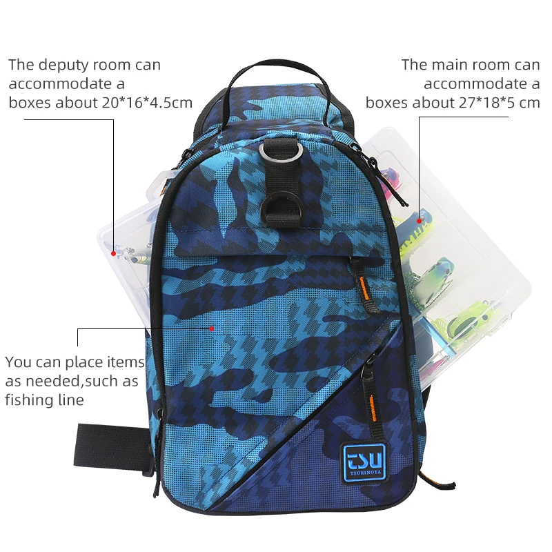 TSURINOYA-Bolsa de pesca impermeable E3, 35x24x11cm, multifuncional, de gran capacidad, para aparejos de señuelo, caja de cebo, bolsa para exteriores - imagen 3