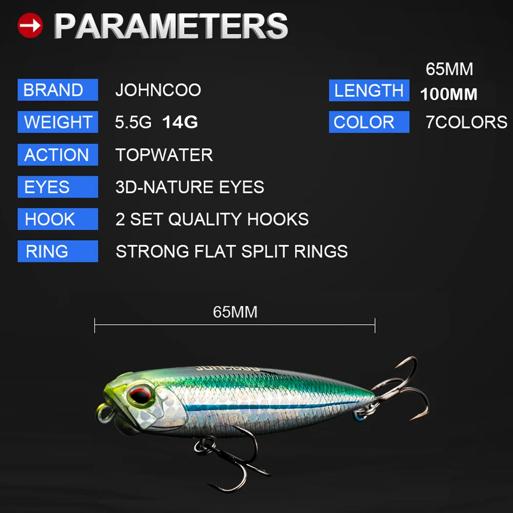 Señuelo de lápiz flotante para pesca profesional, cebo duro Artificial de 65mm y 100mm, Wobblers de lápiz Realis para peces que caminan por el perro - imagen 2