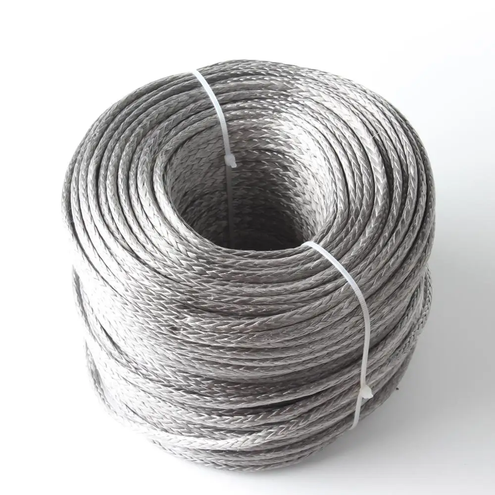 JEELY cuerda trenzada de fibra hueca UHMWPE, línea de cabrestante, 5MM, 10m, 4WD, 4x4, ATV, UTV, barco, todoterreno