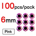 6mm Pink 100pcs