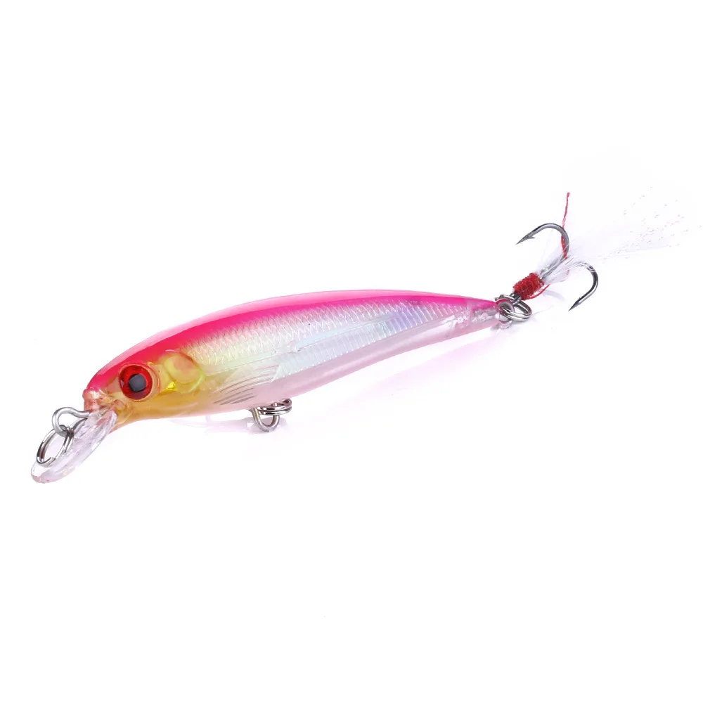1 Uds. Señuelo de Pesca de pececillo láser 9CM 8G anzuelos de Pesca aparejos Wobbler Crankbait Artificial Japón cebo duro cebo de natación