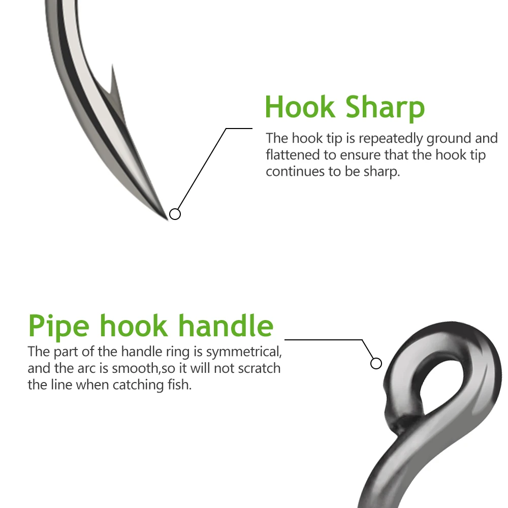 DNDYUJU-anzuelos de gusano suave para pesca, anzuelos de acero de alto carbono, anzuelos de tirón suave, accesorios de pesca de carpa, 50 piezas - imagen 3