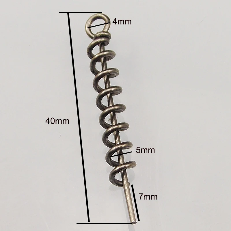 ESFISHING-Conector de anzuelo de pesca, 50 Uds., 40mm, 35mm, 25mm, cebo suave, pines de centrado de resorte, aguja de cierre fija, gancho de pesca Con - imagen 2
