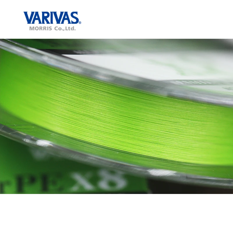 Varivas X8 Línea trenzada verde limón para señuelos - imagen 2