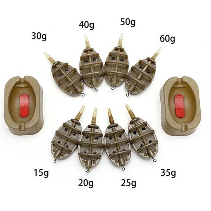 FLYSAND-molde para lanzador de cebo en línea, soporte de cebo para pesca de carpa, 8 tamaños - imagen 2