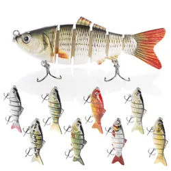 Swimbait Wobblers multiarticulados, Señuelos de Pesca para lubina, Lucio Artificial, señuelo de hundimiento duro, artículos para peces, aparejos, 10cm, 20g, 1 pieza