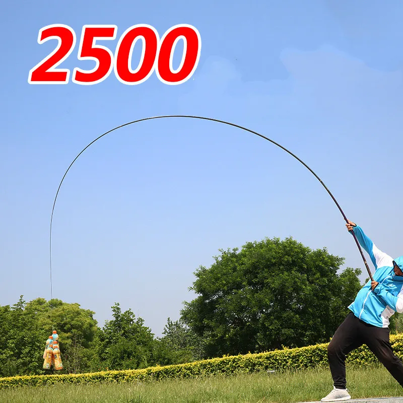 Caña De pescar superdura De fibra De carbono, caña De pescar De sección larga, 3,6 m-8,1 m - imagen 4