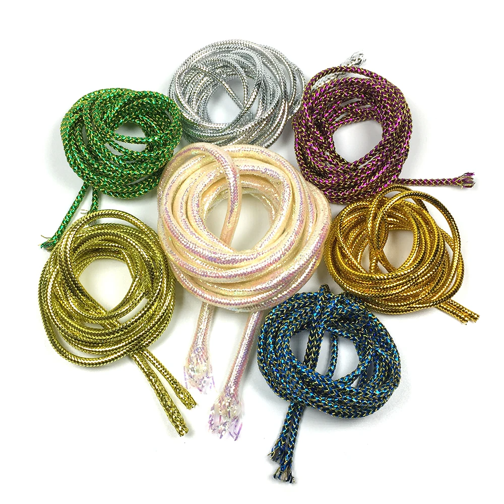 ICERIO-Tubo de Flashabou holográfico, Minnow, trenza corporal, tubos de Flash, Streamer, Material de atado de moscas, 2 metros