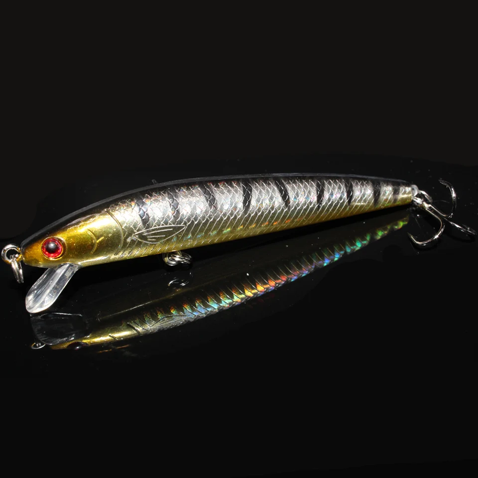 1 Uds 10cm 9g Minnow Señuelos de Pesca Wobbler cebos duros Crankbaits ABS señuelo Artificial para lubina aparejos de pesca - imagen 3