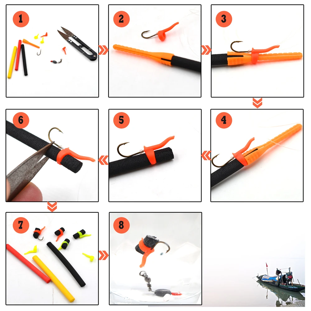 MNFT 12 Uds Zig Aligna Kit Zig Rigs Pop Up cebo gancho línea alineadores método de pesca de carpa herramienta alimentadora aparejos accesorios para peces - imagen 3