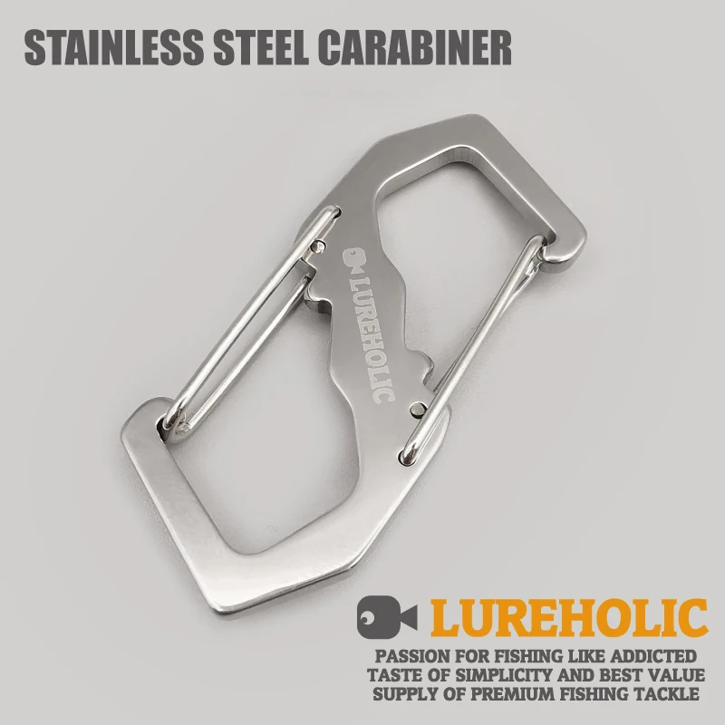 LUREHOLIC-mosquetón de pesca con señuelo, herramientas de accesorios para exteriores, gancho de bloqueo de seguridad profesional, hebilla de montañismo para escalada - imagen 3