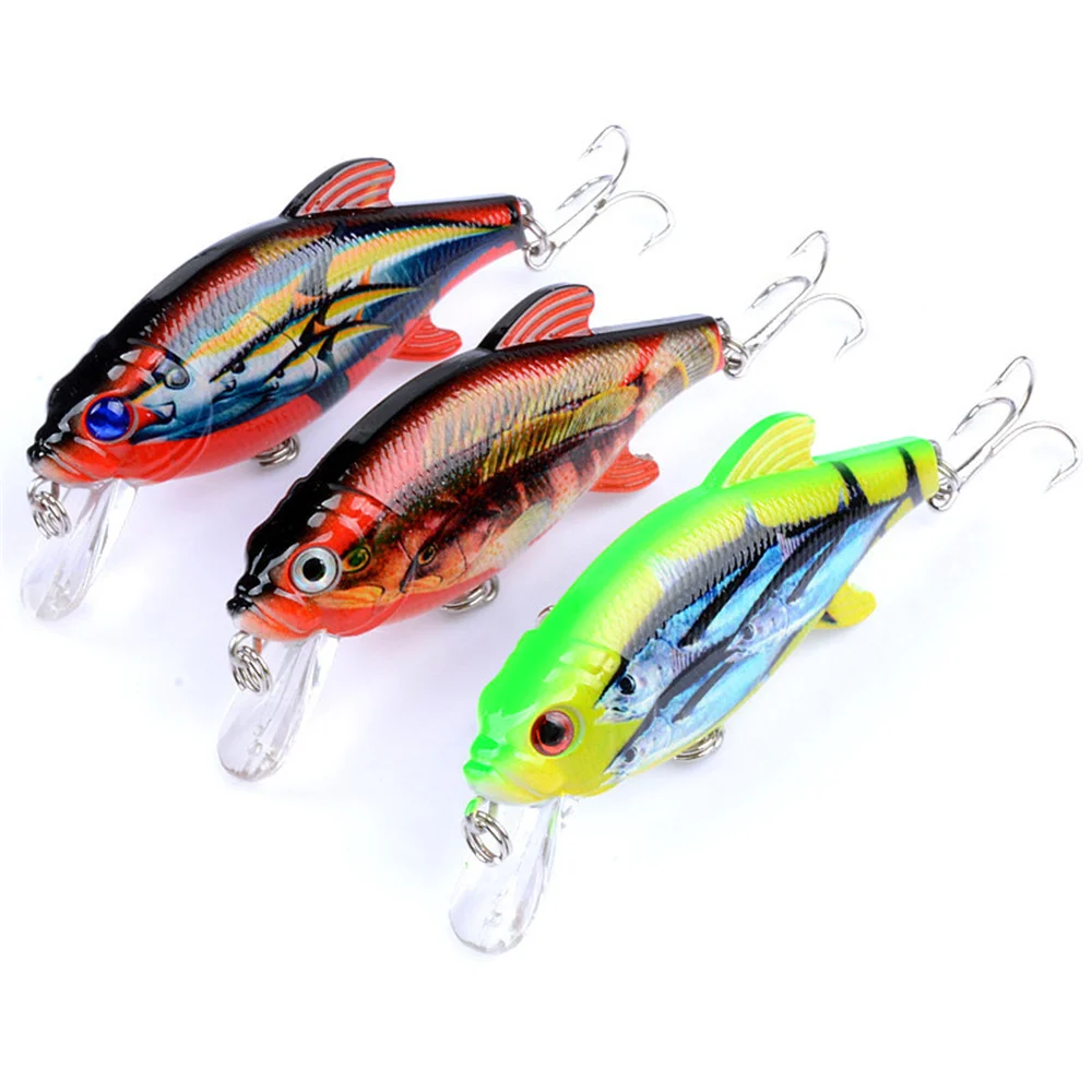 Señuelo de pesca flotante Wobbler Trolling 3D Eyes, cebo duro Crankbait Perch Pike Carp, 1 unidad, 8cm, 10,9g - imagen 3