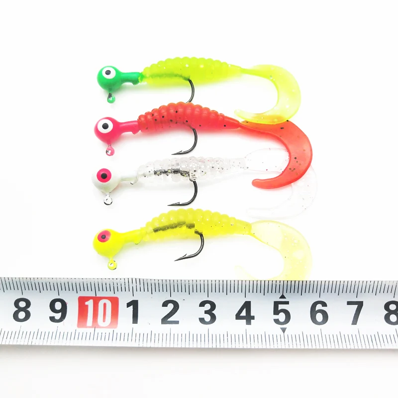 Señuelo suave de gusano Wobblers para pesca, señuelo de 58mm y 4,6g, de silicona, con olor a sal, para lucio y carpas, 1 unidad - imagen 4