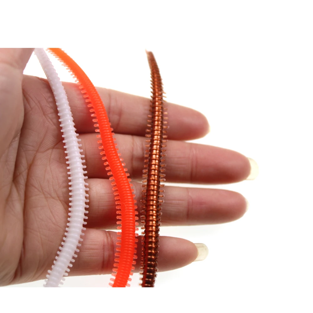 Señuelo de pesca de Calamar de silicona suave, gusanos de mar, gusanos de tierra realistas, cebo Artificial, lubina de agua salada, 15 piezas, 13cm, 2g, 3 colores - imagen 5