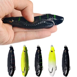 Señuelo de pesca de silicona, cebo blando Rana, 8,5 cm, 14,5g, Crankbait Artificial, Wobbler, señuelo suave de arrastre, 1 Uds.