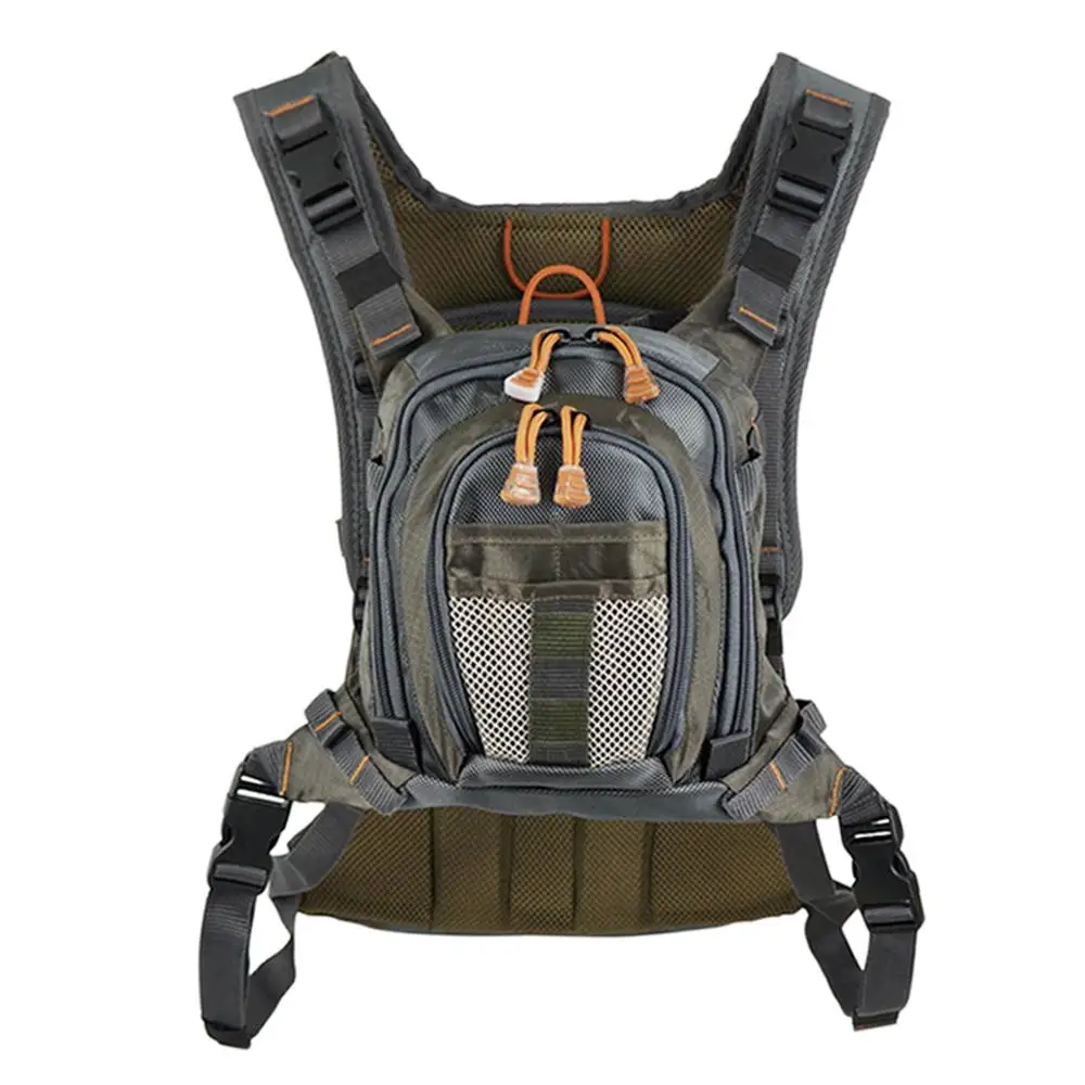 F Aventik-mochila compacta de pesca con mosca, paquete de pecho, talla única para todos los deportes al aire libre, bolsa de pesca con chaleco, Combo de herramientas - imagen 2