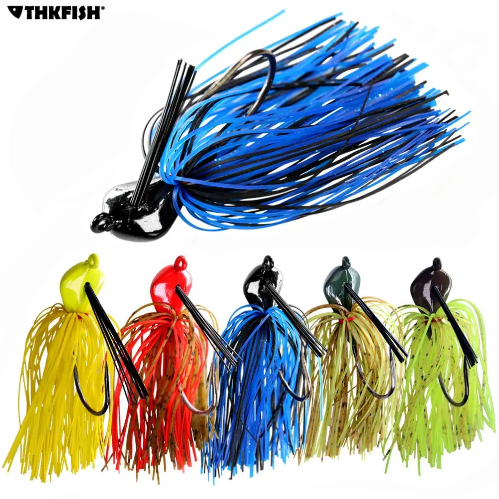 THKFISH Señuelo Buzzbait sin malezas - Jig head metálico para lubina - imagen 3