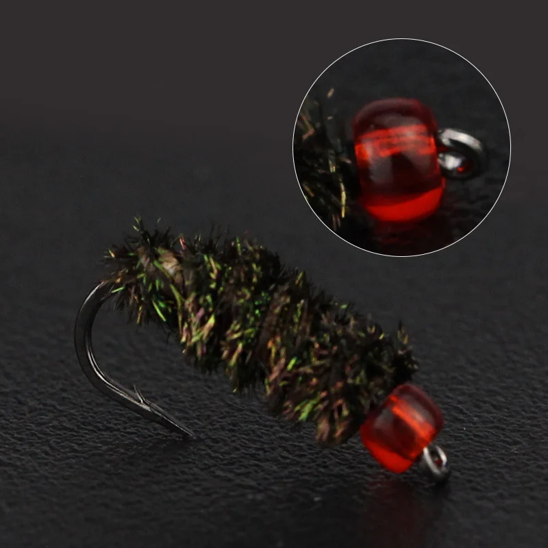 Mosodo-Señuelos de Pesca de 10 piezas, moscas de Ninfa, trucha, cabeza de cuentas, lubina, gancho de atado #12 #14 #16 #18, cebo de pesca con mosca, accesorios de pesca - imagen 5