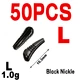 50pcs L Black