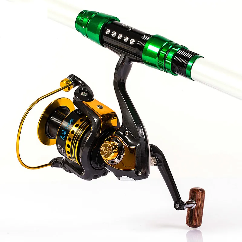 Carrete giratorio 5,0: 1 4,6: 1 11BB, rodamientos de bolas, rueda de mano fresca/salada, sistema de freno magnético, arrastre, buque Angeln 1000s-6000s - imagen 2